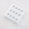 TWINKLE STAR CZ SPARKLING SKY 316L SURGICAL STEEL L-SHAPE NOSE BOX